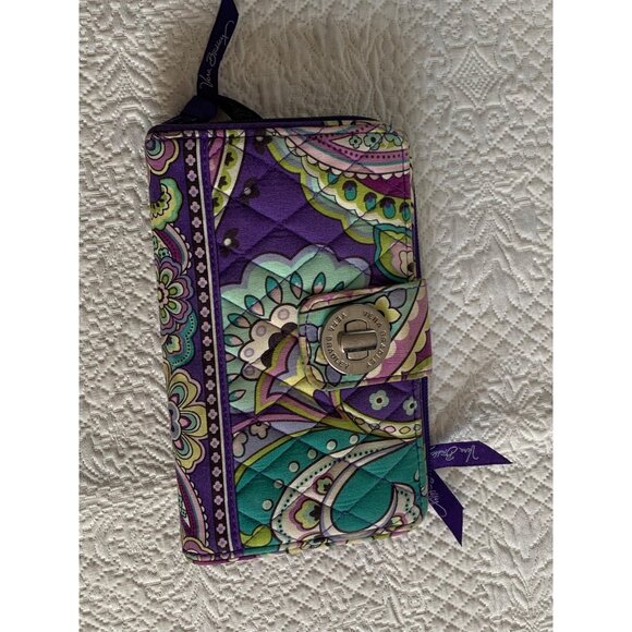 Vera Bradley Heather Pattern Turnlock Lightweight Wallet - Picture 8 of 14